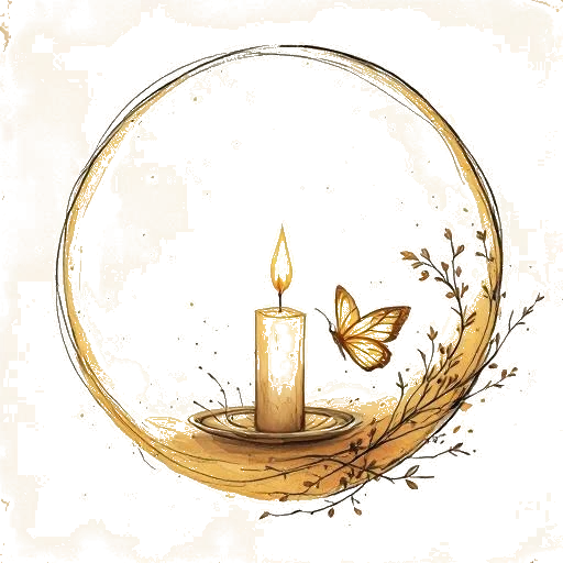 A serene illustration representing compassionate end-of-life guidance